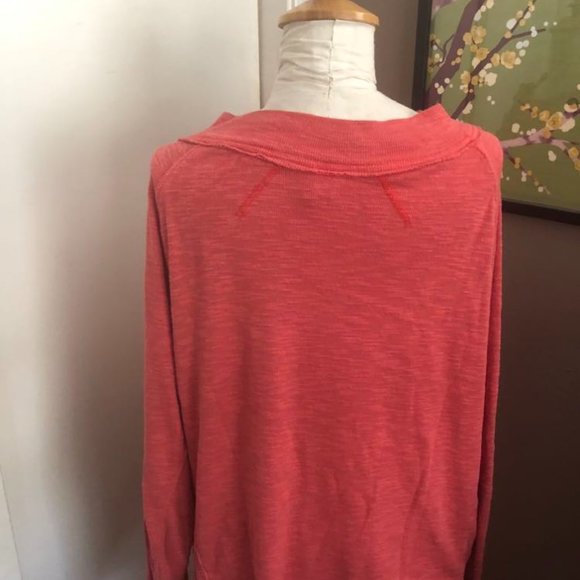 Free People coral cotton knit top - Picture 2 of 4